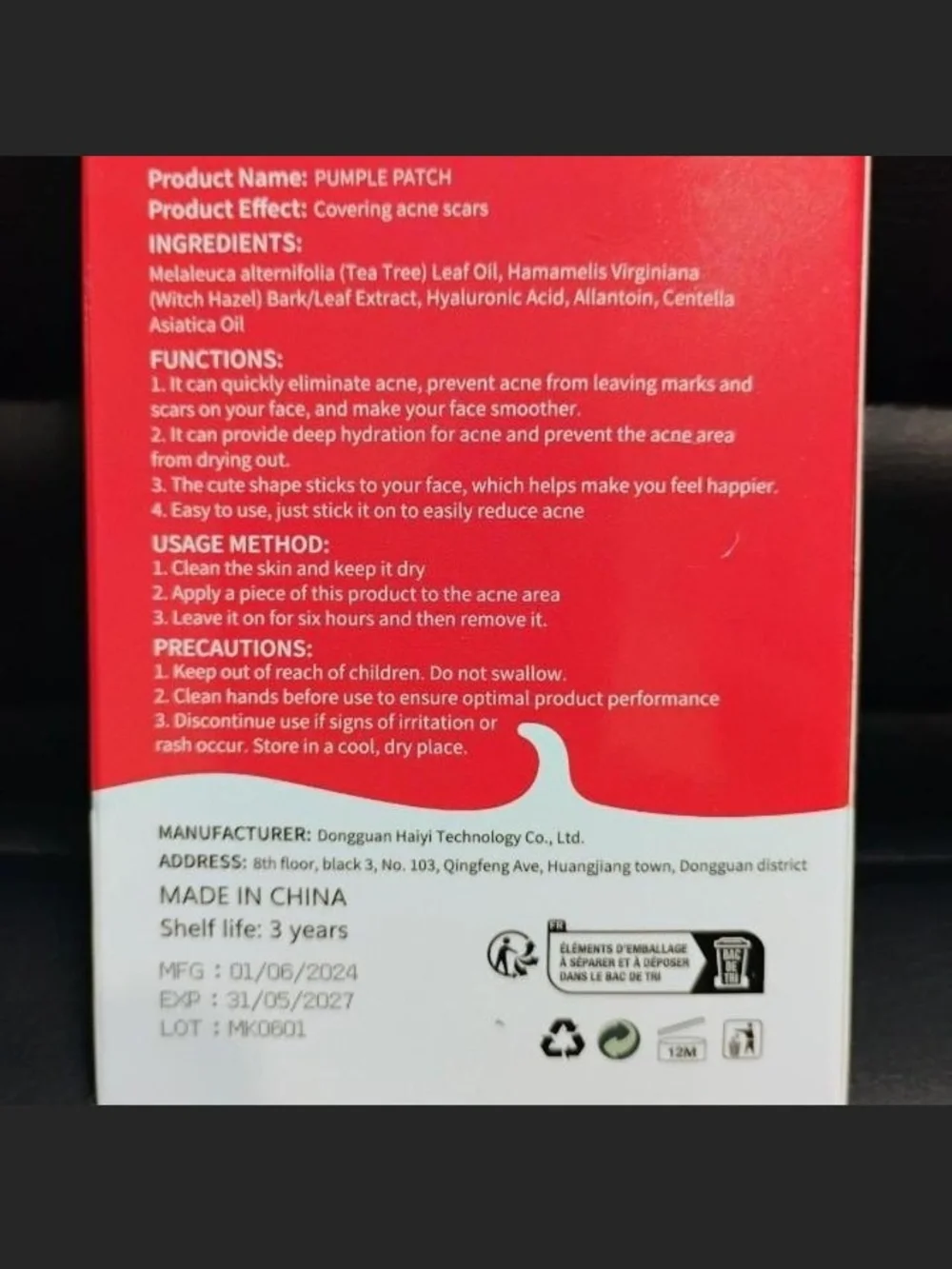 Red Pimple Patch - Mild, Non-Irritating Acne Patches (99 Pack)